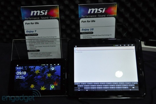 Computex 2011: Android tablets MSI WindPad Enjoy Enjoy 7 and 10 Computex 2011: Android tablets MSI WindPad Enjoy Enjoy 7 and 10